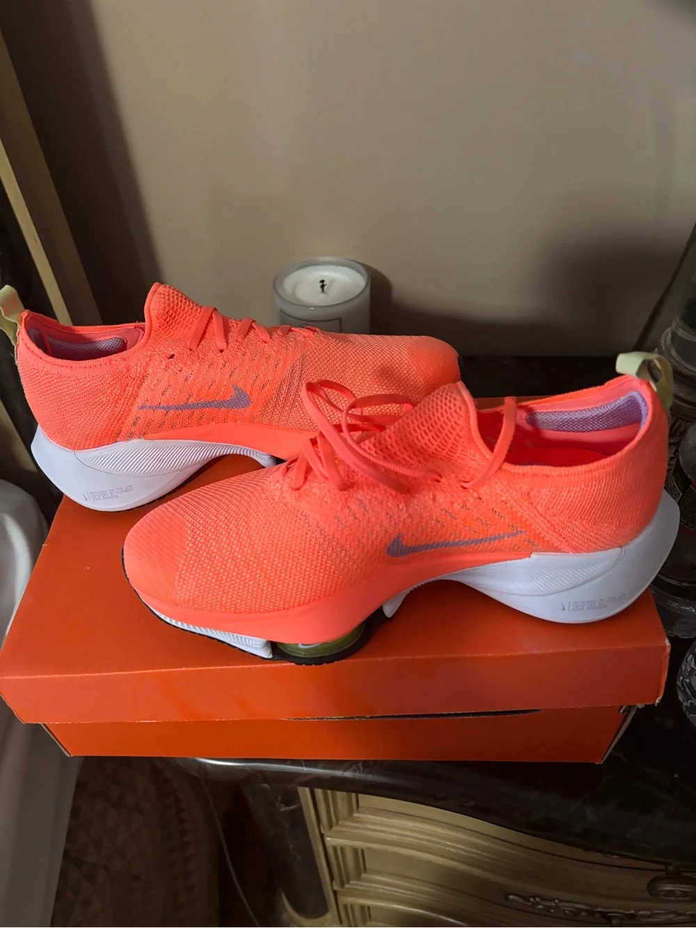 New - Nike - Running - Air Zoom Women’s 7.5 Bright Orange Athletic Sneakers